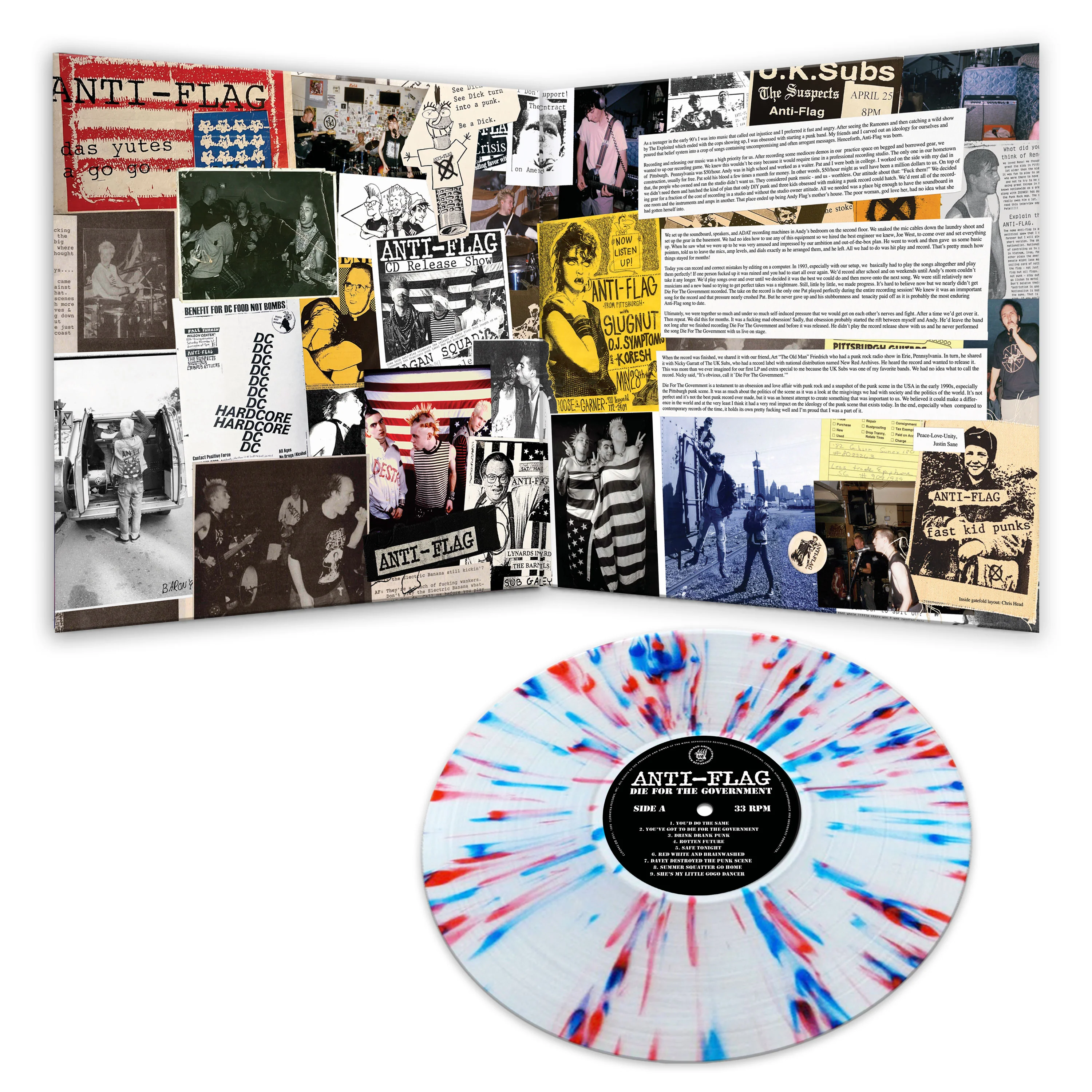 Anti-Flag - Die For The Government (Red, White & Blue Splatter Vinyl) - Image 3